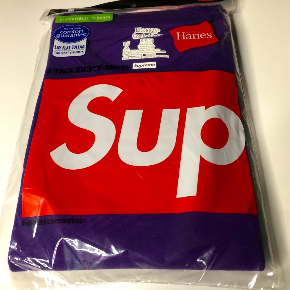Supreme 2 Pack Purple Size Small Tagless T-Shirts - Picture 1 of 7
